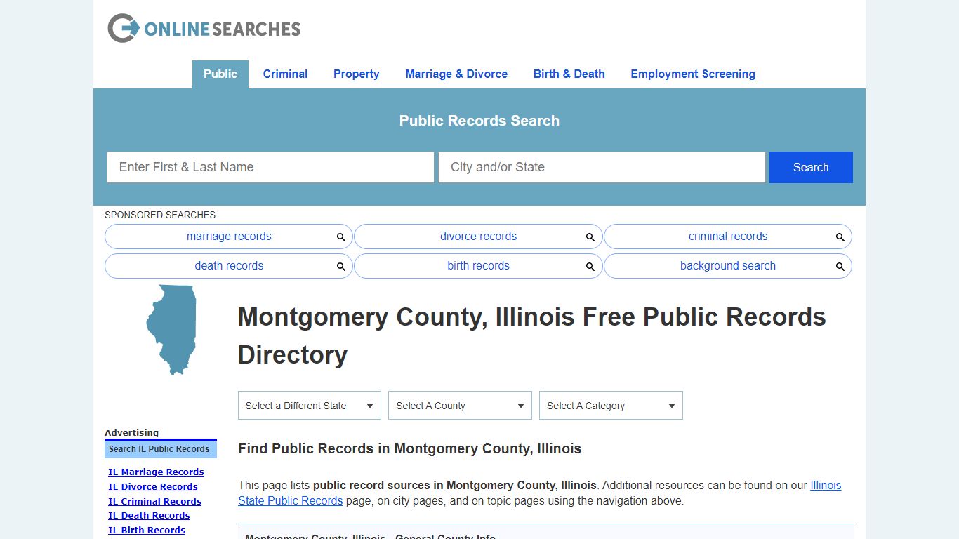 Montgomery County, Illinois Public Records Directory